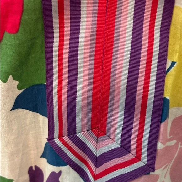 Colorful Boden Floral Tunic Top with Ribbon Details - Picture 3 of 5